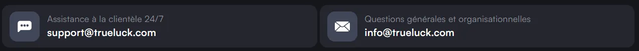 Service client du TrueLuck Casino disponible 24/7 pour assistance