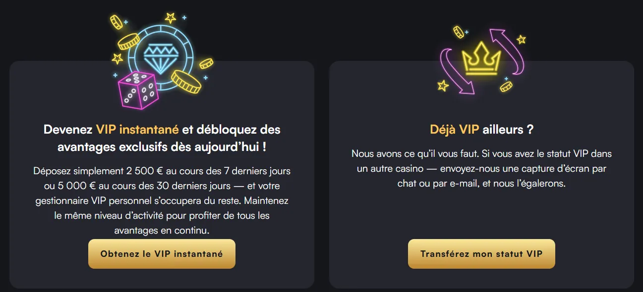 Programme VIP du TrueLuck Casino avec récompenses exclusives